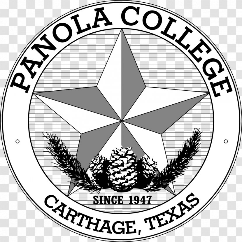Panola College Logo Organization Emblem - Black And White - County Texas Transparent PNG
