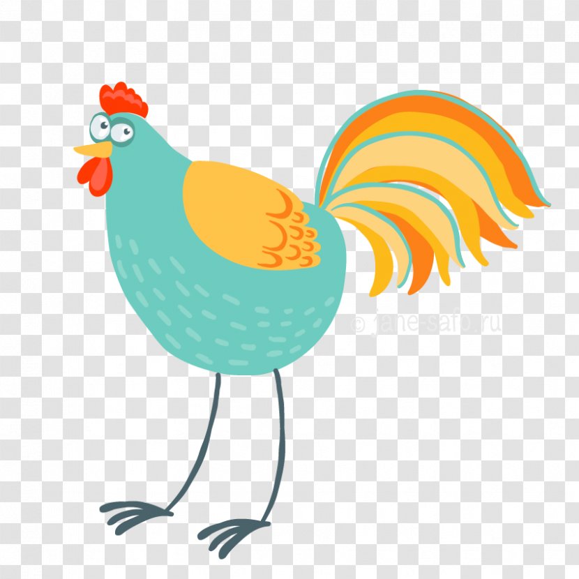 Chicken Bird Rooster Clip Art - Galliformes - Six Transparent PNG