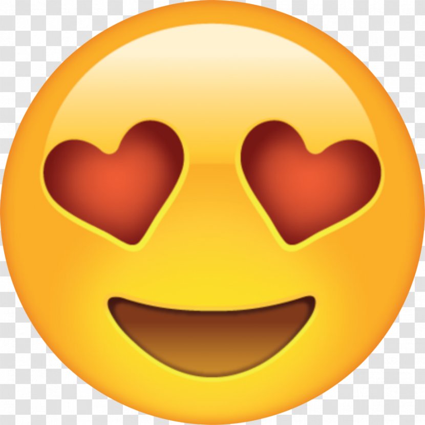 Emoji Heart Love Emoticon - Orange Transparent PNG
