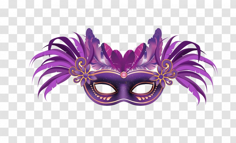 Venice Carnival Mask Masque Mardi Gras In New Orleans - Violet - Backgrounds Cute Transparent PNG