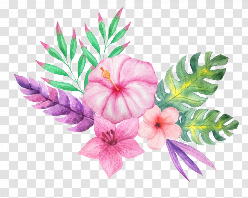 Watercolor Painting Flower Art Clip - Cut Flowers Transparent PNG