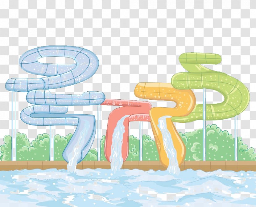 Swimming Pool Free Content Clip Art - Textured Color Waterpark Element Transparent PNG