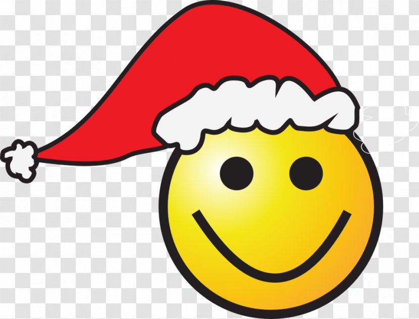 Santa Claus Smiley Christmas Emoticon Clip Art - Smilie Clipart Transparent PNG