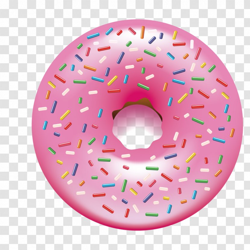 Donuts Glaze Illustration - Pink - Vector Circle Dessert Transparent PNG
