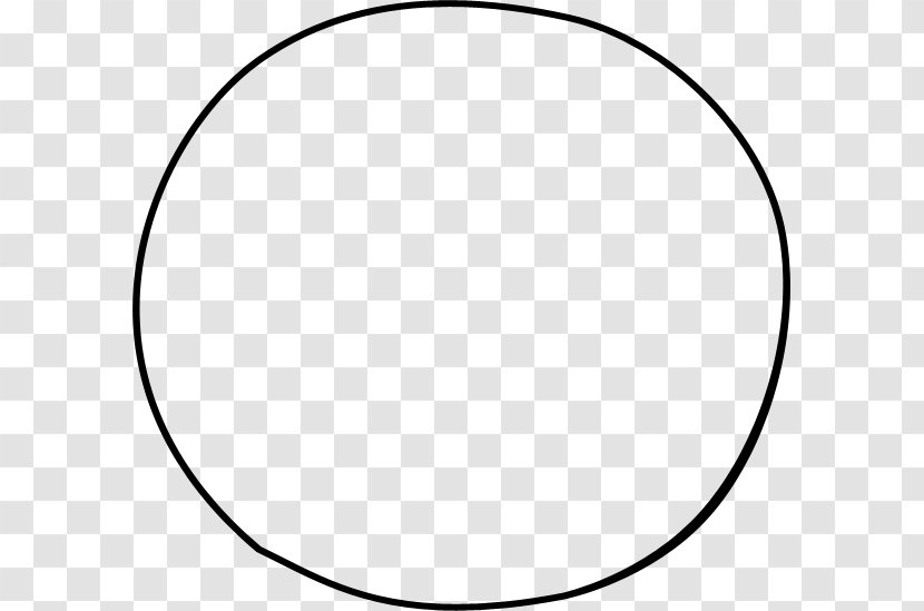 Megagon Circle Regular Polygon Geometry - Black Border Transparent PNG