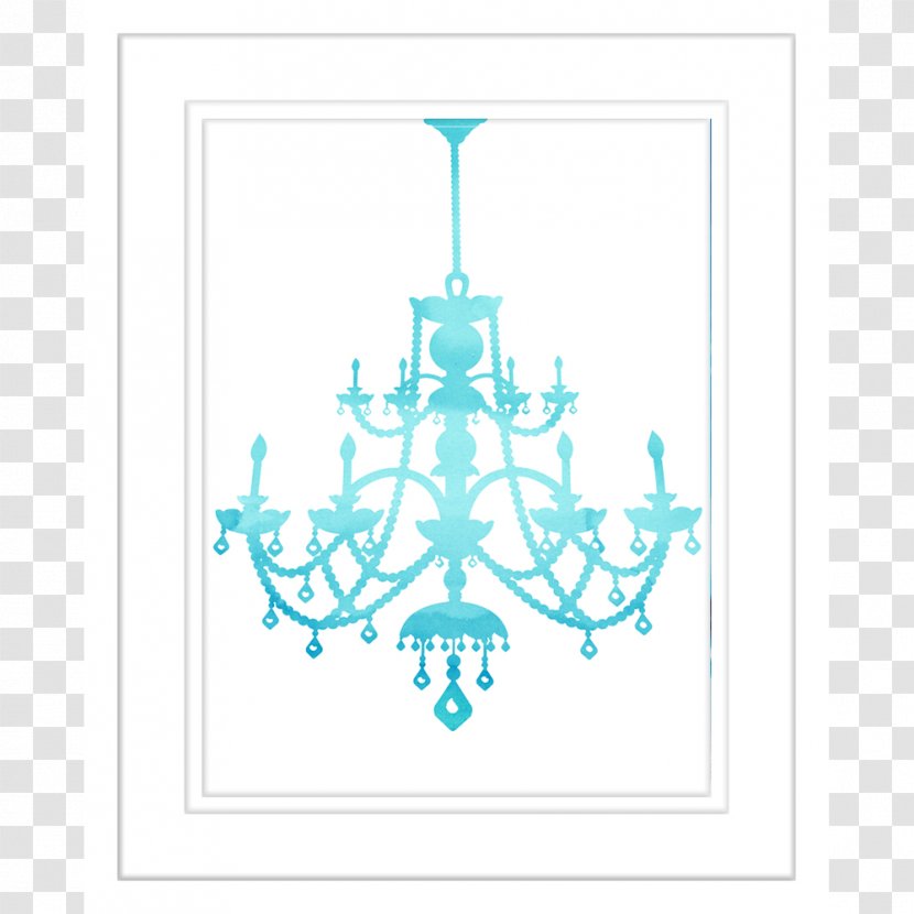Wall Decal Sticker Paper - Aqua - White Chandelier Transparent PNG