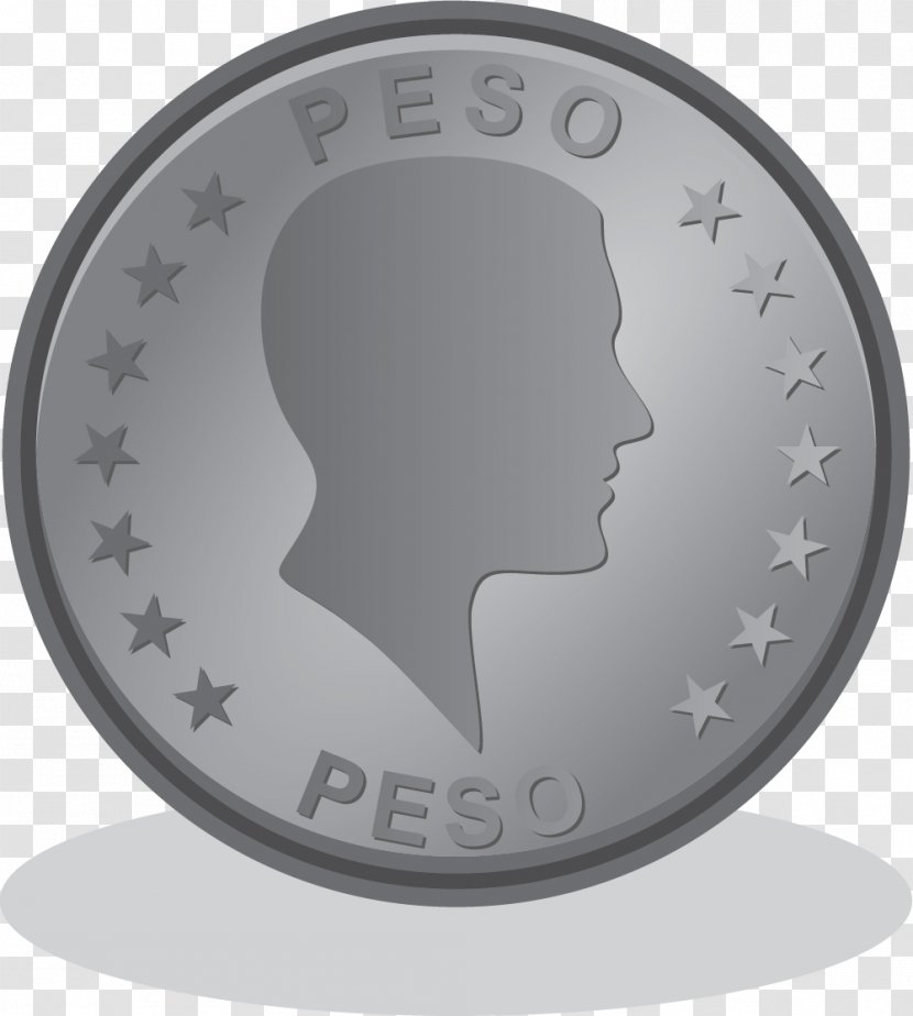 Silver Coin Currency Gold - Black And White Transparent PNG