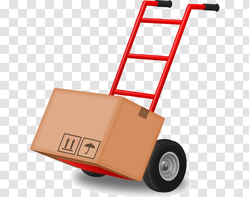 Hand Truck Mover Car Transport - Cardboard Box Transparent PNG