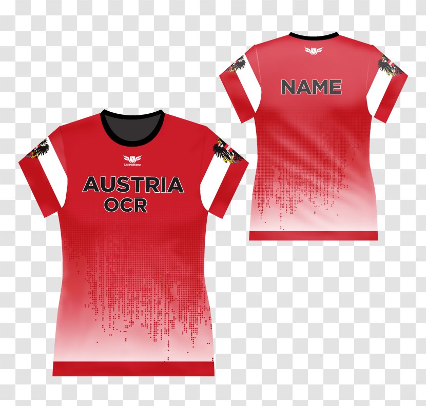Jersey T-shirt Sleeve Austria - Top - Mockup Transparent PNG