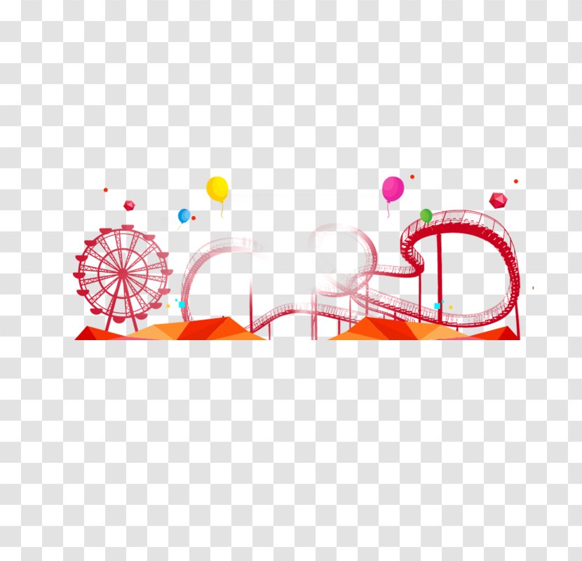 Amusement Park Parc Temxe0tic Graphic Design - Pink - Decorative Background Transparent PNG