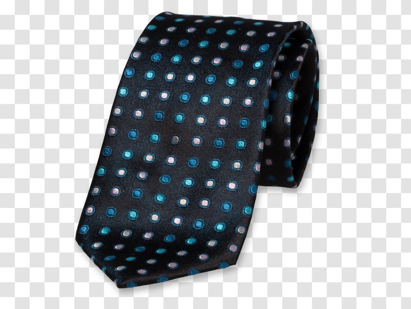 Necktie Polka Dot Blue Black Tie Silk - Warp Knitting Transparent PNG