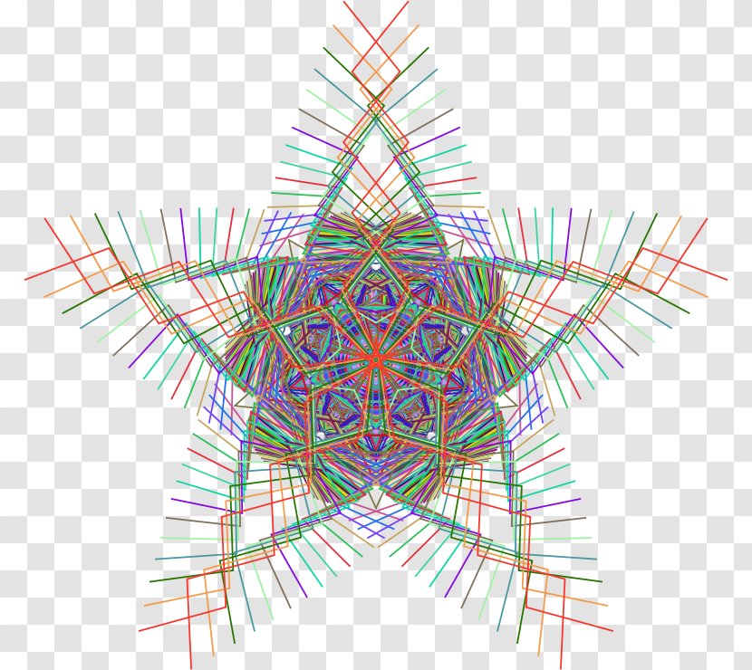 Line Circle Symmetry Triangle Pattern - Star Stars Transparent PNG