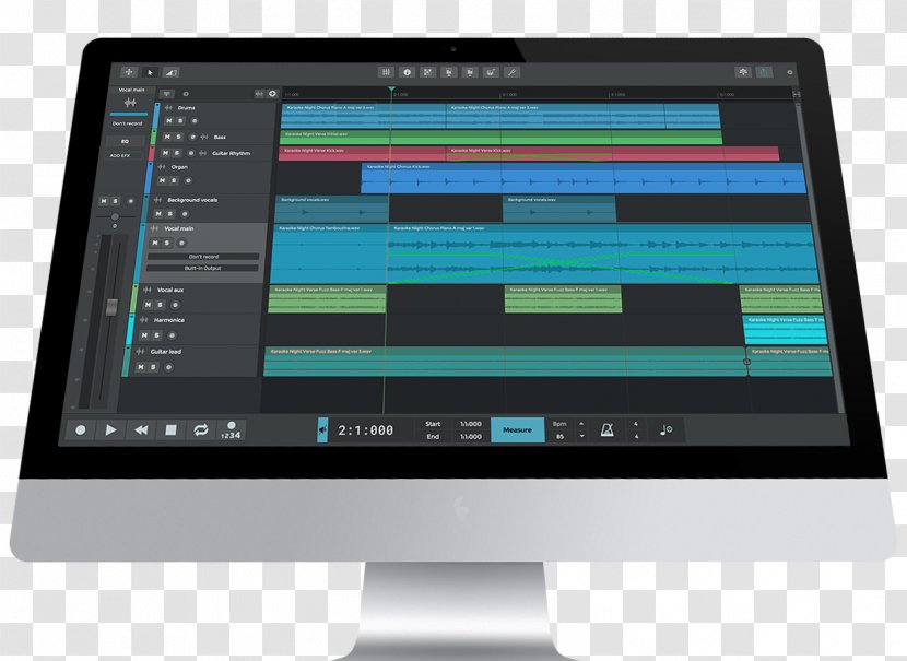 N-Track Studio Computer Software Monitors Digital Audio Workstation Sound Recording And Reproduction - Flower - Retouching Transparent PNG
