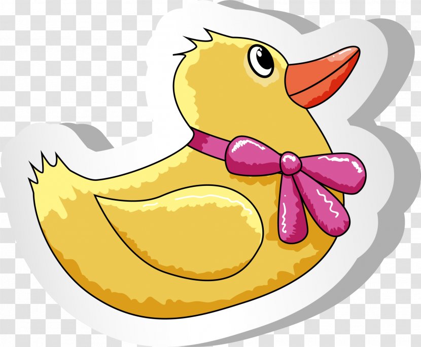 Duck Cartoon Illustration - Ducks Geese And Swans - Yellow Duckling Transparent PNG