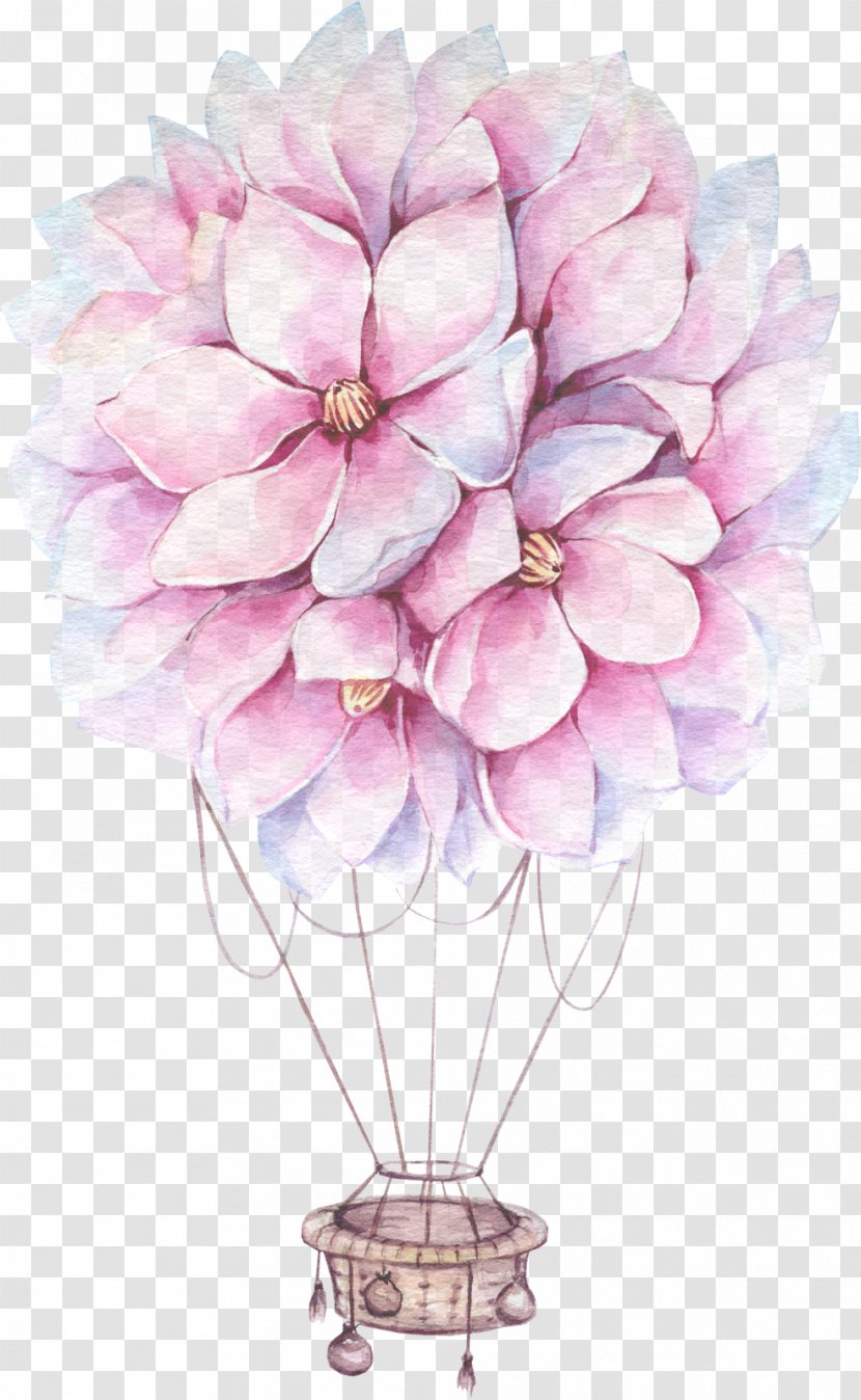 Hot Air Balloon - Cut Flowers - Wildflower Transparent PNG