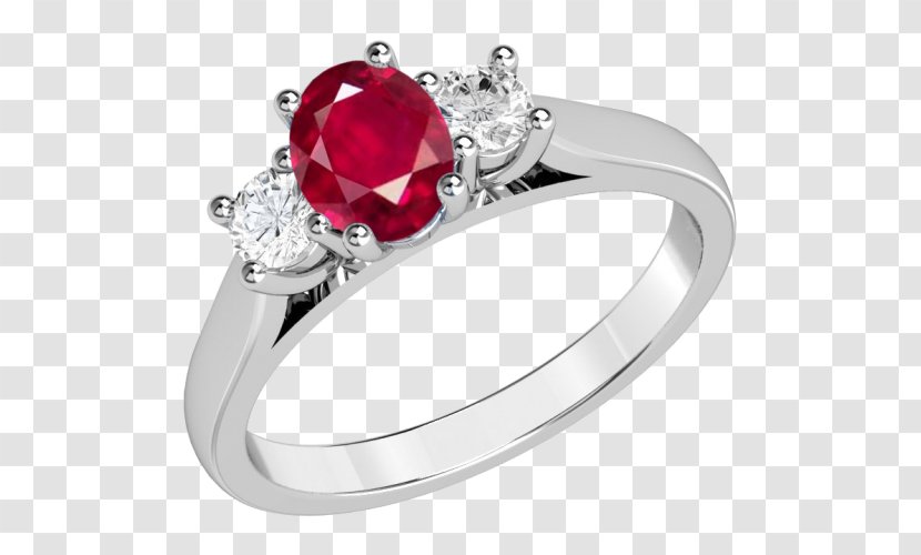 Engagement Ring Ruby Diamond Cut - Fashion Accessory - Crown Jewels Transparent PNG