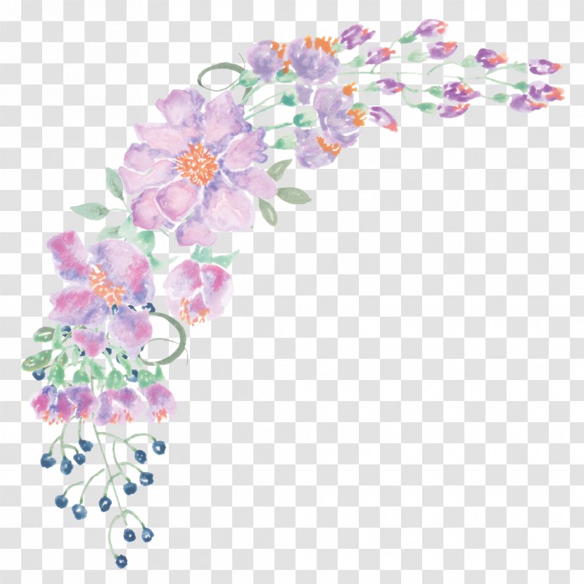 Floral Design Watercolour Flowers Watercolor Painting - HD Transparent PNG