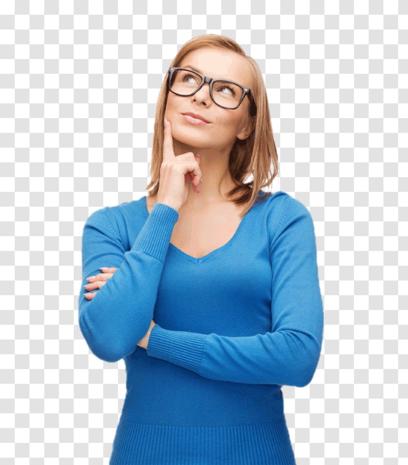 Reading Word Riddle Learning Skill - Outerwear - Thinking Woman Transparent PNG