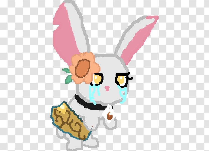 Rabbit Easter Bunny Hare Clip Art - Flower - Sad Puppy Transparent PNG