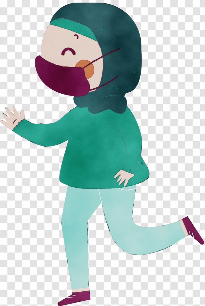 Green Costume Violet Mascot Character Transparent PNG
