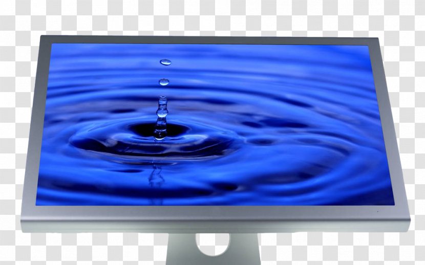 LED-backlit LCD High-definition Television - Water - Hand Painted LED HDTV Screen Transparent PNG