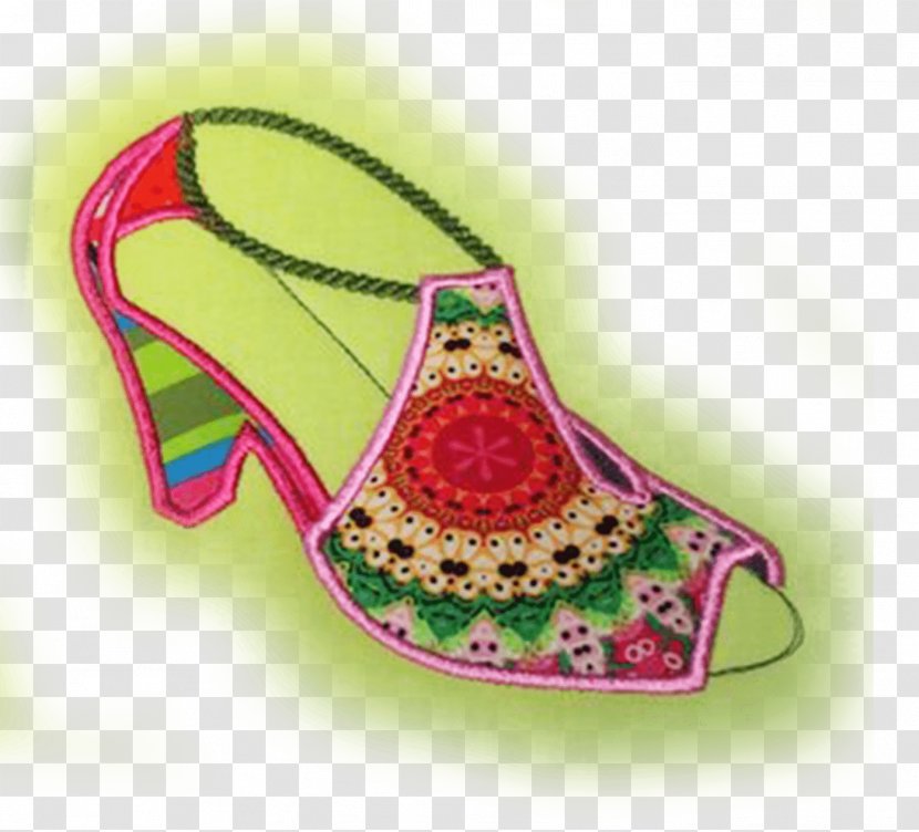 Machine Embroidery Quilt Shoe - Shoes And Bags Transparent PNG