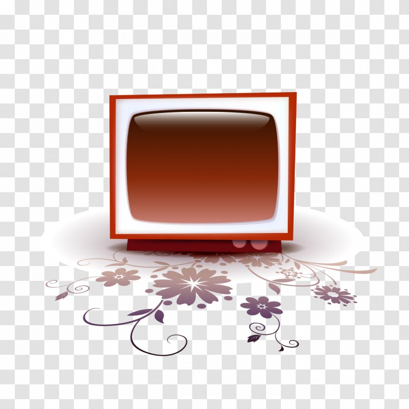 Television Drawing Photography Illustration - TV Under Red Shading Transparent PNG