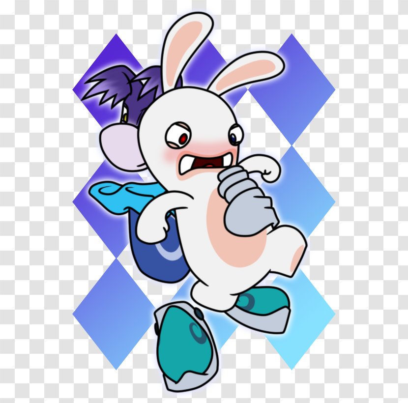 Easter Bunny Cartoon Clip Art - Raving Rabbids Transparent PNG