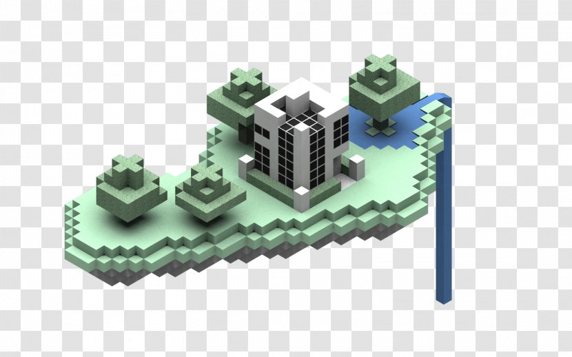 Minecraft Isometric Graphics In Video Games And Pixel Art Projection - Floating Island Transparent PNG