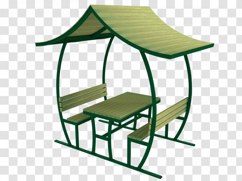 Table Bench Gazebo Garden Drawing Transparent PNG
