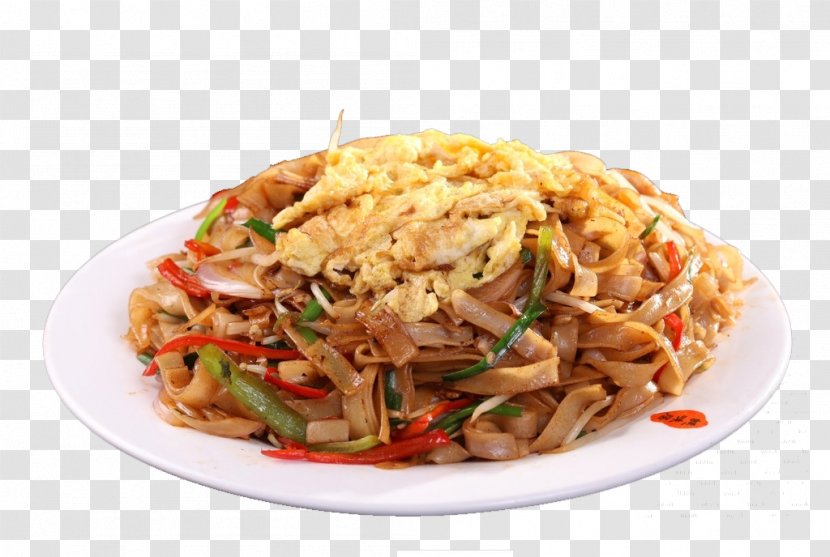 Chow Mein Beef Fun Pad Thai Breakfast Shahe Fen - Yakisoba - Homemade Fried Rice Noodles Transparent PNG