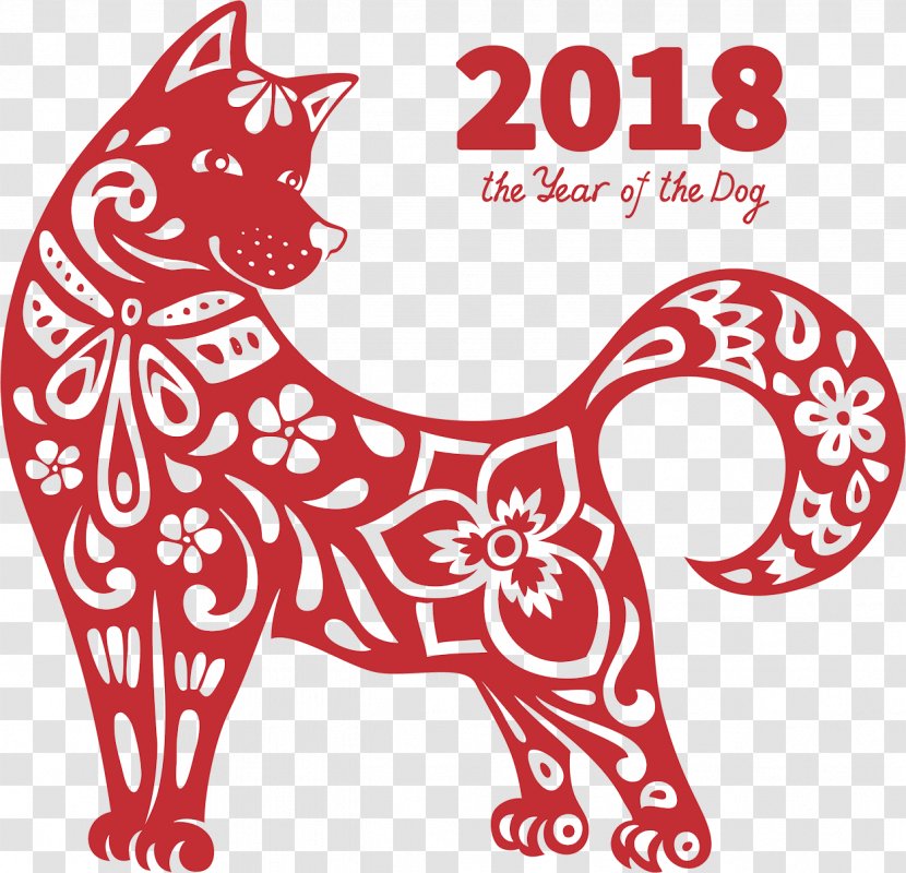 Dog Chinese New Year Losar - Flower - Of The Transparent PNG