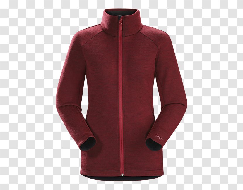 Arc'teryx A2b Vinta Jacket W Product Design Sleeve Polar Fleece - Maroon - Off White Flannel Transparent PNG