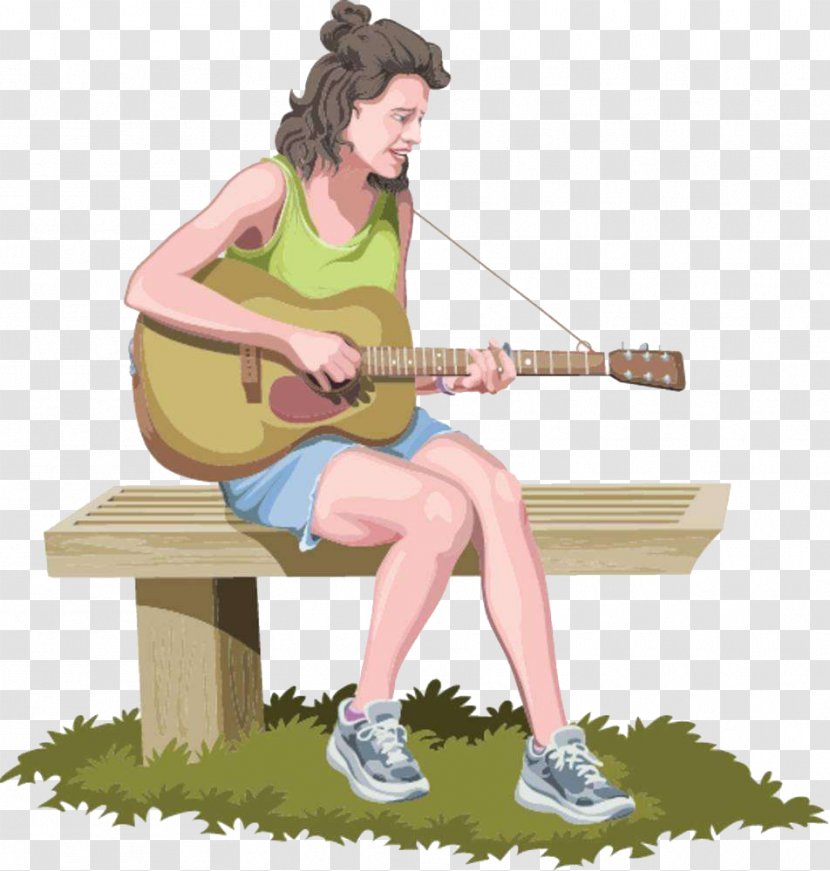 Guitar Royalty-free - Cartoon - Player Transparent PNG