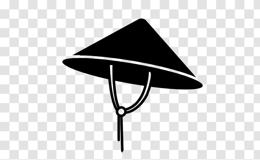 Asian Conical Hat Clip Art - Black And White - Asia Transparent PNG