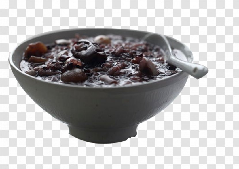 Laba Congee Rice And Beans Porridge Food - Chocolate - Black Transparent PNG