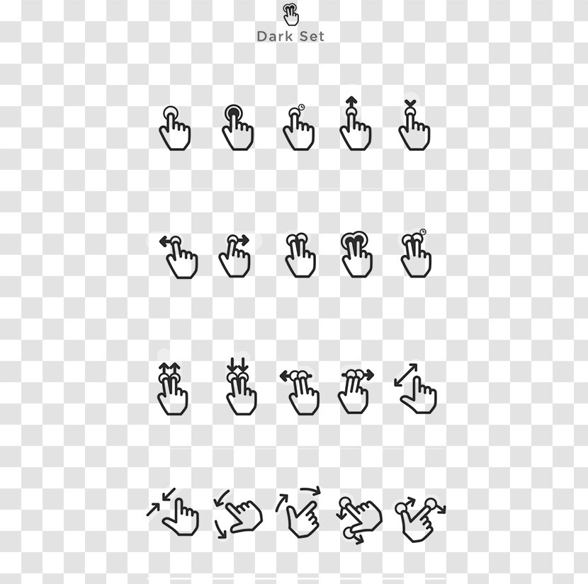 Gesture Icon Design - Gestures Collection Transparent PNG