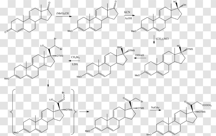 Flunisolide Cortisol Anecortave Acetate Betamethasone Chemical Synthesis - Silhouette - Synth Transparent PNG