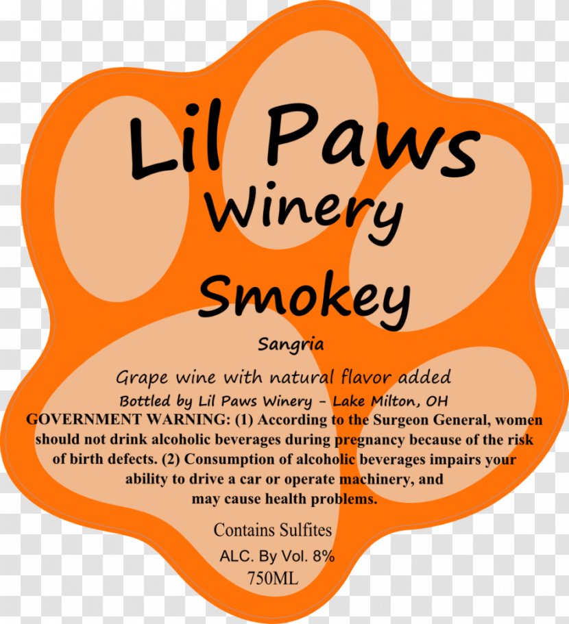 Lil Paws Winery Pinot Noir Crisp Chardonnay - Human Behavior - Wine Transparent PNG