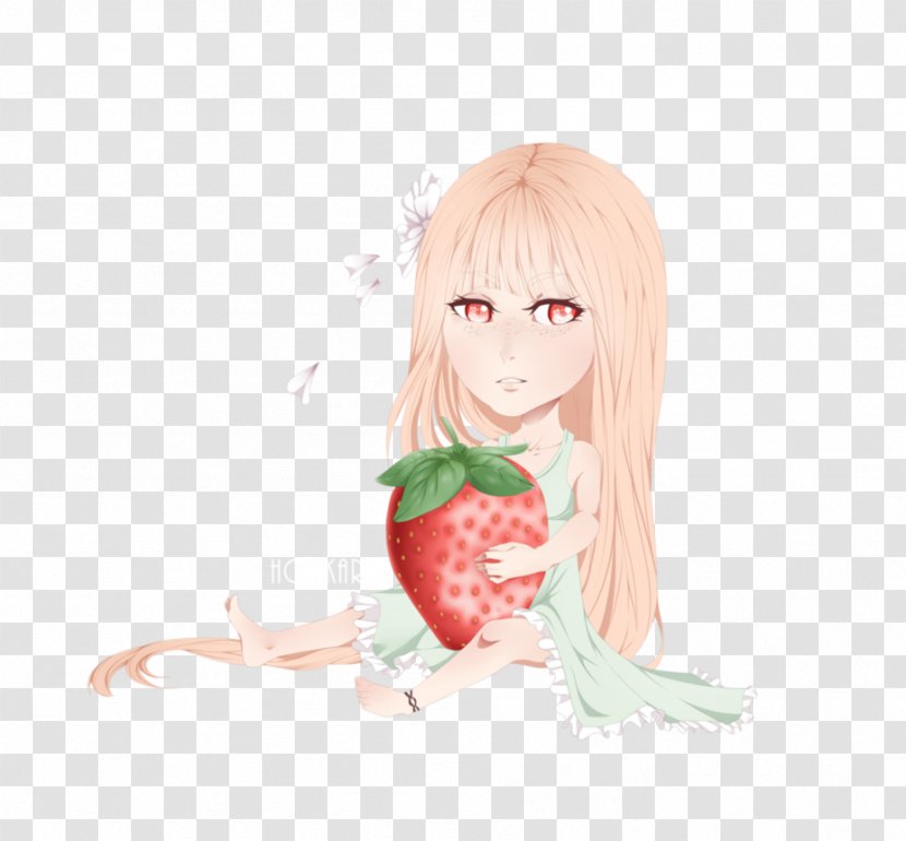 Brown Hair Blond Long - Heart Transparent PNG