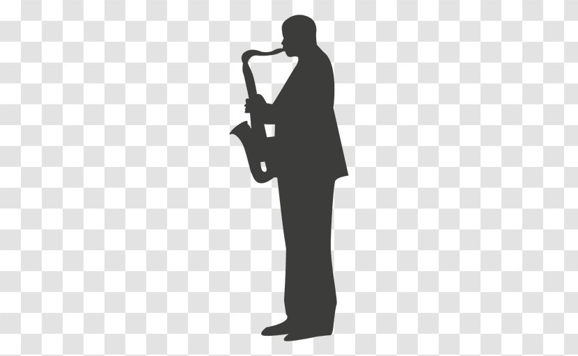 Silhouette Saxophone Musician - Flower Transparent PNG