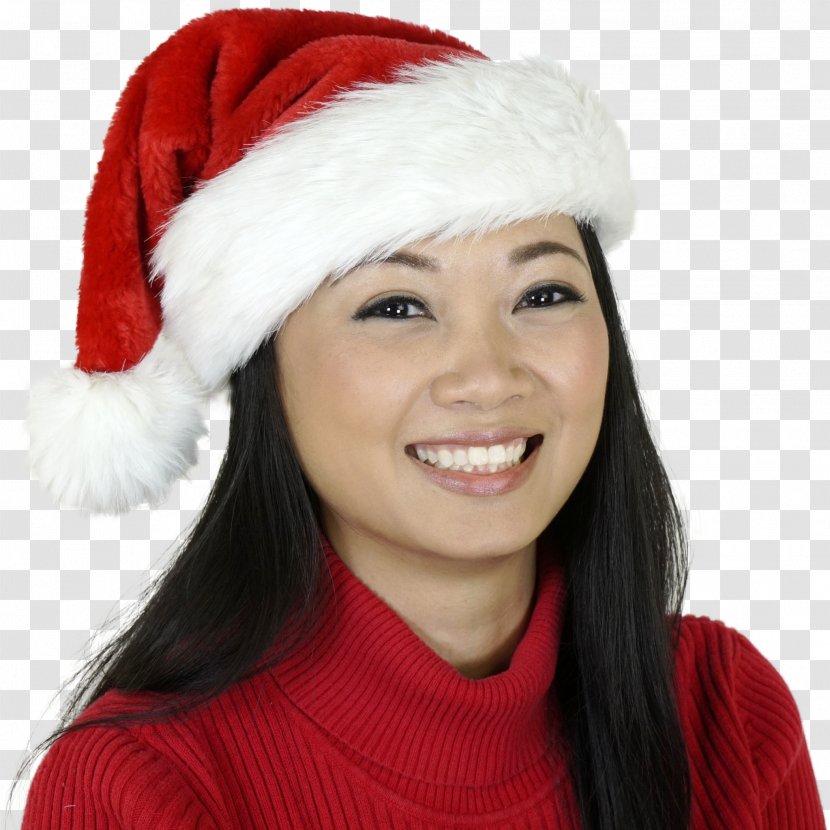 Knit Cap Santa Claus Christmas Hat Textile - Material Transparent PNG