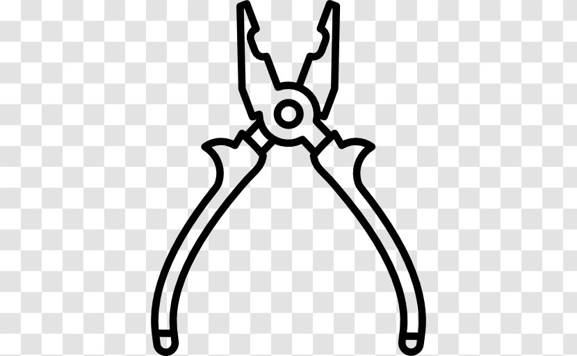 Pliers Pincers - Black And White Transparent PNG