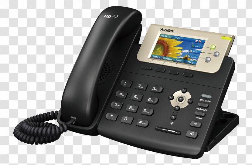 VoIP Phone Session Initiation Protocol Telephone Voice Over IP Power Ethernet - Electronics - Bluetooth Transparent PNG