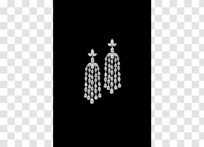 Earring Body Jewellery Silver Font - Monochrome Photography Transparent PNG
