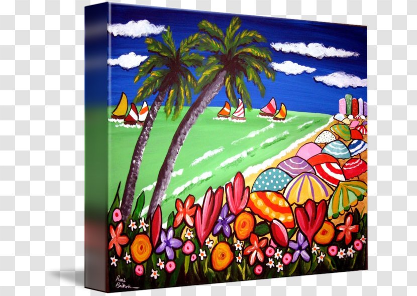 Painting Flower Acrylic Paint Gallery Wrap - Plant Transparent PNG