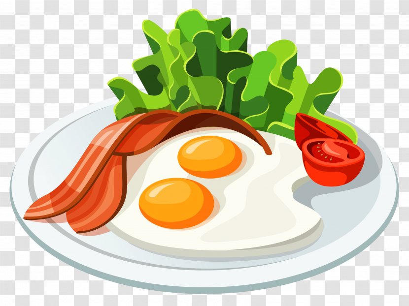 Food - French Fries - Eggs And Bacon Vector Clipart Transparent PNG