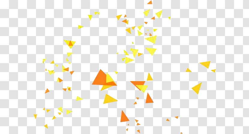 Triangle Light Particle Download - Yellow Transparent PNG