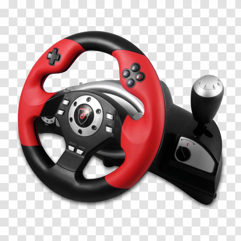 PlayStation 2 Steering Wheel Joystick 3 Game Controllers - Automotive System - Full Set Transparent PNG