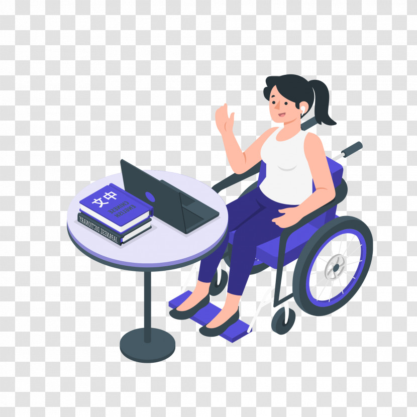 Chair Wheelchair Furniture Sitting Desk Transparent PNG